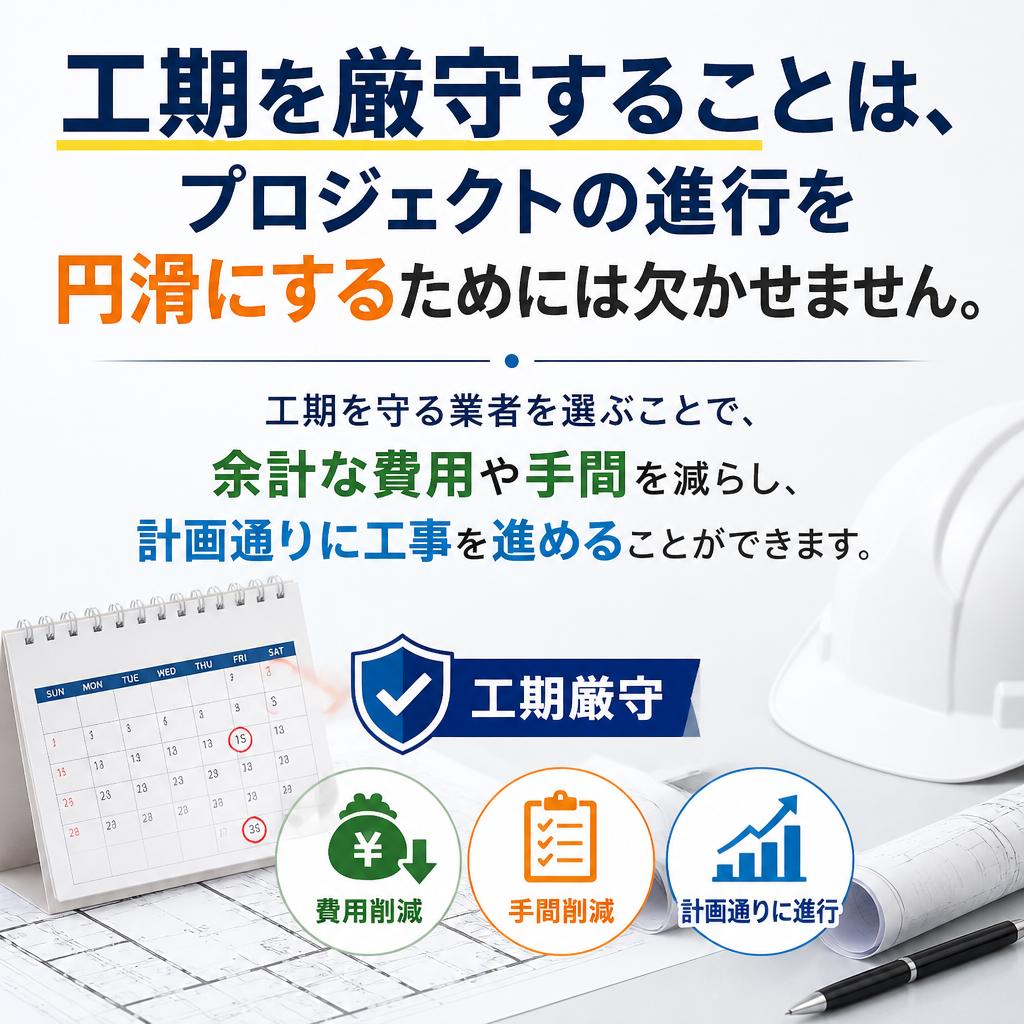 工期厳守の重要性