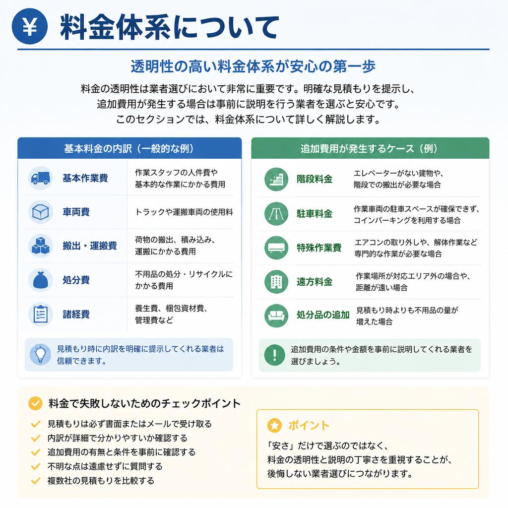 透明性ある料金体系