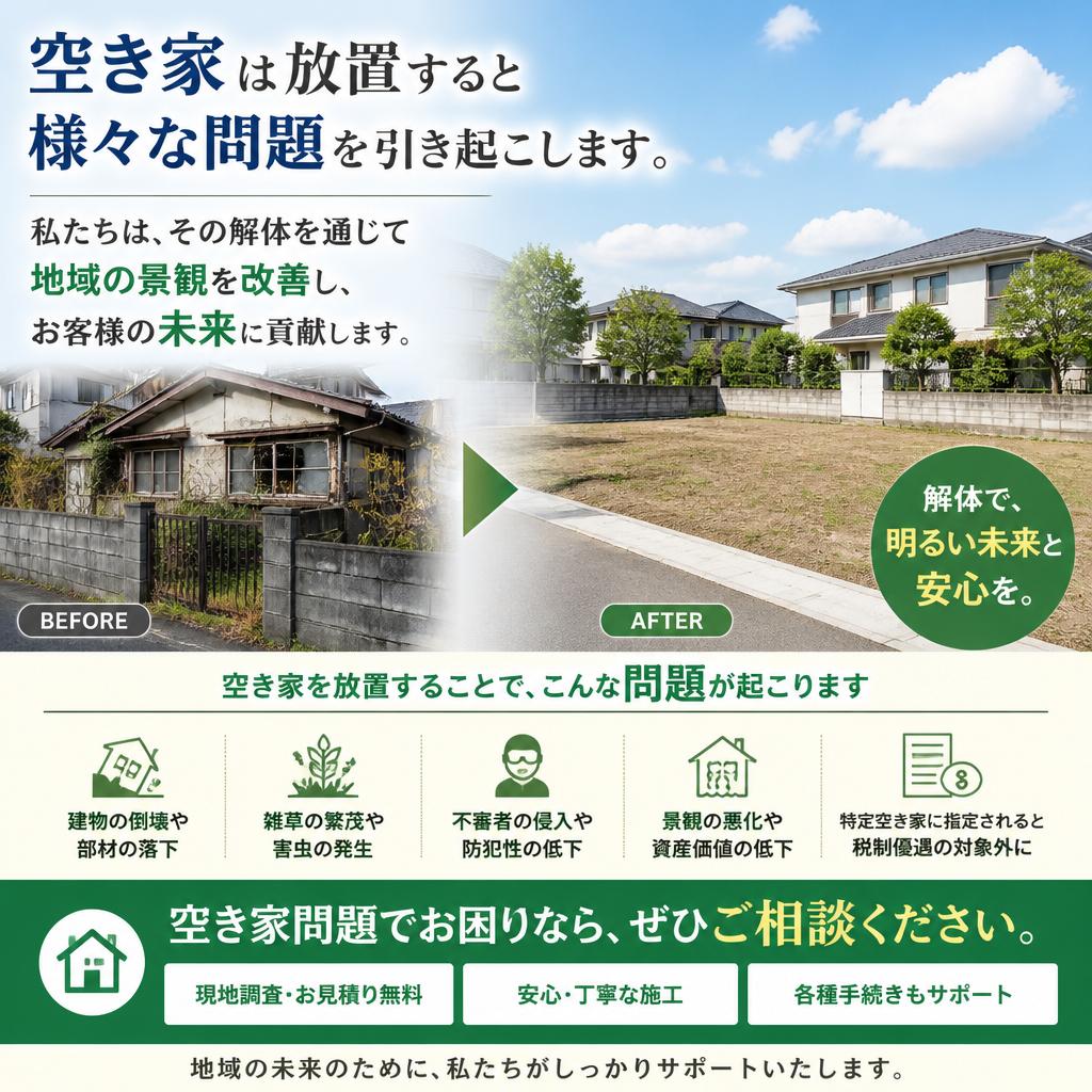 空き家問題にお悩みの方へ