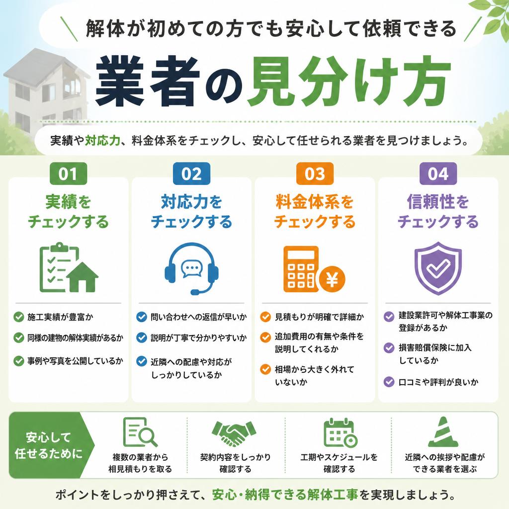 未経験者でも安心な解体業者の選び方