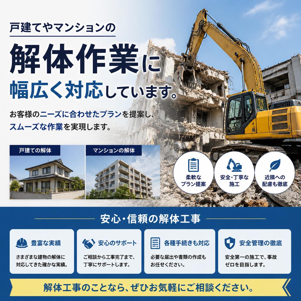戸建て・マンション対応